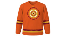 Load image into Gallery viewer, Karthigai Deepam Original Hockey Jersey in Ember Orange, front view – custom name and number