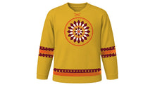 Load image into Gallery viewer, Karthigai Deepam Original Hockey Jersey in Gold, front view – custom name and number
