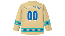 Load image into Gallery viewer, Kataklysmos Original Hockey Jersey in Sand, back view with your name and number