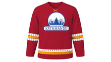 Load image into Gallery viewer, Kathmandu Original Hockey Jersey in Crimson, front view – custom name and number