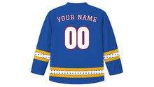 Load image into Gallery viewer, Kathmandu Original Hockey Jersey in Himalayan Blue, back view with your name and number