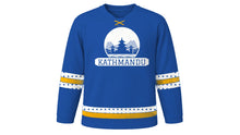 Load image into Gallery viewer, Kathmandu Original Hockey Jersey in Himalayan Blue, front view – custom name and number