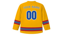Load image into Gallery viewer, Kathmandu Original Hockey Jersey in Marigold, back view with your name and number