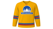Load image into Gallery viewer, Kathmandu Original Hockey Jersey in Marigold, front view – custom name and number