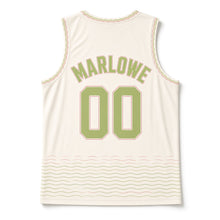 Load image into Gallery viewer, Key West Conch Cottage Original Basketball Jersey in Shell Cream, back view with your name and number