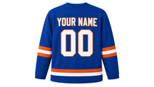 Load image into Gallery viewer, Kings Day Original Hockey Jersey in Blue, back view with your name and number