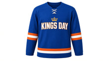 Load image into Gallery viewer, Kings Day Original Hockey Jersey in Blue, front view – custom name and number