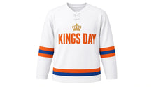 Load image into Gallery viewer, Kings Day Original Hockey Jersey in White, front view – custom name and number