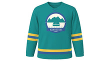 Load image into Gallery viewer, Kingston Original Hockey Jersey in Caribbean Teal, front view – custom name and number