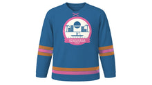 Load image into Gallery viewer, Kinshasa Original Hockey Jersey in Congo River Blue, front view – custom name and number