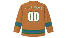 Load image into Gallery viewer, Kinshasa Original Hockey Jersey in Copper Glow, back view with your name and number