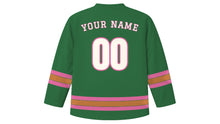 Load image into Gallery viewer, Kinshasa Original Hockey Jersey in Rainforest Green, back view with your name and number