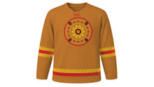 Load image into Gallery viewer, Kitchen God Festival Original Hockey Jersey in Maltose Amber, front view – custom name and number