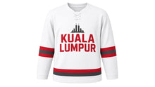 Load image into Gallery viewer, Kuala Lumpur Original Hockey Jersey in White, front view – custom name and number