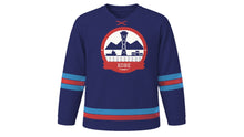 Load image into Gallery viewer, Kobe Original Hockey Jersey in Night View Indigo, front view – custom name and number
