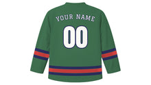 Load image into Gallery viewer, Kobe Original Hockey Jersey in Rokko Green, back view with your name and number