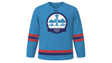 Load image into Gallery viewer, Kobe Original Hockey Jersey in Seaside Blue, front view – custom name and number