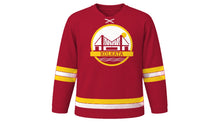 Load image into Gallery viewer, Kolkata Original Hockey Jersey in Red, front view – custom name and number
