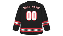 Load image into Gallery viewer, Korean Liberation Day Original Hockey Jersey in Black, back view with your name and number