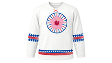 Load image into Gallery viewer, Korean Liberation Day Original Hockey Jersey in White, front view – custom name and number
