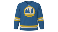 Load image into Gallery viewer, Krakow Original Hockey Jersey in Vistula Blue, front view – custom name and number