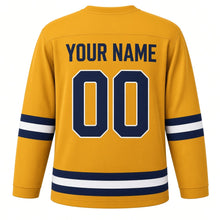 Load image into Gallery viewer, Loy Krathong Original Hockey Jersey in Gold, back view with your name and number