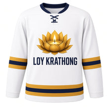 Load image into Gallery viewer, Loy Krathong Original Hockey Jersey in White, front view – custom name and number