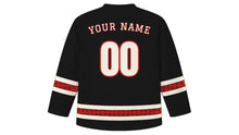 Load image into Gallery viewer, Kukeri Original Hockey Jersey in Black, back view with your name and number