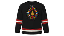 Load image into Gallery viewer, Kukeri Original Hockey Jersey in Black, front view – custom name and number