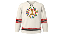Load image into Gallery viewer, Kukeri Original Hockey Jersey in Wool White, front view – custom name and number