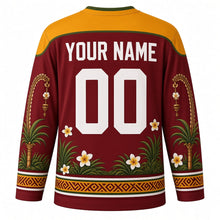 Load image into Gallery viewer, Kuningan Original Hockey Jersey in Maroon, back view with custom YOUR NAME and 00