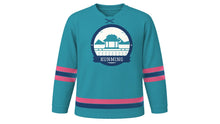 Load image into Gallery viewer, Kunming Original Hockey Jersey in Dian Lake Teal, front view – custom name and number