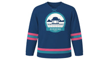 Load image into Gallery viewer, Kunming Original Hockey Jersey in Highland Sky Navy, front view – custom name and number