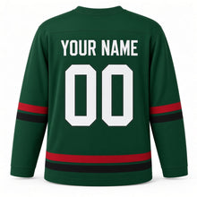 Load image into Gallery viewer, Kwanzaa Original Hockey Jersey in Green, back view with your name and number