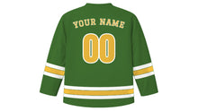 Load image into Gallery viewer, Kyiv Original Hockey Jersey in Chestnut Green, back view with your name and number
