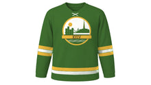 Load image into Gallery viewer, Kyiv Original Hockey Jersey in Chestnut Green, front view – custom name and number