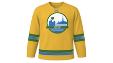 Load image into Gallery viewer, Kyiv Original Hockey Jersey in Wheat Gold, front view – custom name and number