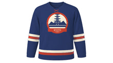 Load image into Gallery viewer, Kyoto Original Hockey Jersey in Indigo, front view – custom name and number