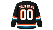 Load image into Gallery viewer, Los Angeles Original Hockey Jersey in Black, back view with your name and number