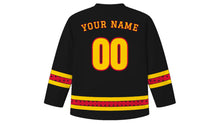 Load image into Gallery viewer, La Mercè Original Hockey Jersey in Black, back view with your name and number