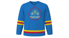 Load image into Gallery viewer, La Mercè Original Hockey Jersey in Mediterranean Blue, front view – custom name and number