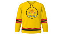 Load image into Gallery viewer, La Mercè Original Hockey Jersey in Yellow, front view – custom name and number