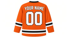 Load image into Gallery viewer, Los Angeles Original Hockey Jersey in Orange, back view with your name and number