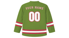 Load image into Gallery viewer, La Paz Original Hockey Jersey in Altiplano Green, back view with your name and number