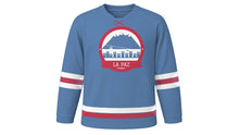 Load image into Gallery viewer, La Paz Original Hockey Jersey in Andes Blue, front view – custom name and number