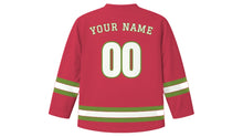Load image into Gallery viewer, La Paz Original Hockey Jersey in Cholita Red, back view with your name and number