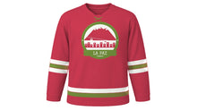 Load image into Gallery viewer, La Paz Original Hockey Jersey in Cholita Red, front view – custom name and number