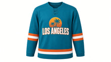 Load image into Gallery viewer, Los Angeles Original Hockey Jersey in Teal, front view – custom name and number