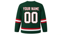 Load image into Gallery viewer, La Tomatina Original Hockey Jersey in Green, back view with your name and number