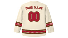 Load image into Gallery viewer, Laba Festival Original Hockey Jersey in Rice Cream, back view with your name and number